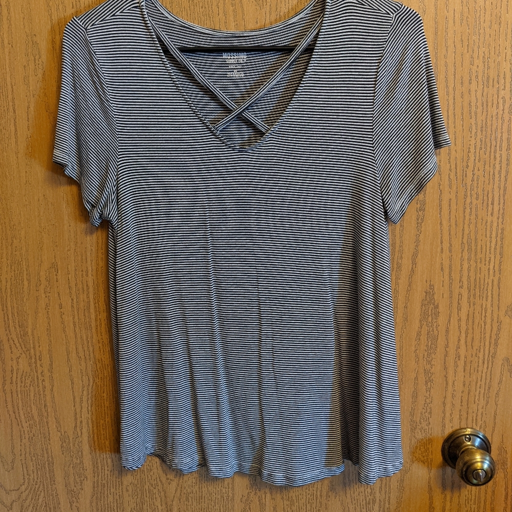 Black and White Striped T-Shirt